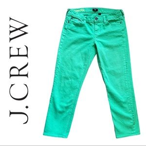 Preppy J. CREW stretch Matchstick ankle cropped jeans women’s 29 mint green